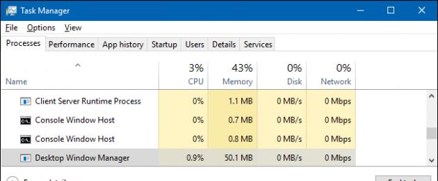 Для чего Windows запускает процесс Desktop Window Manager. Какие службы в Windows нужны, а какие можно отключить Диспетчер окон рабочего стола отключен windows 7